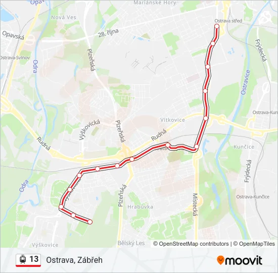 13 Light Rail Line Map