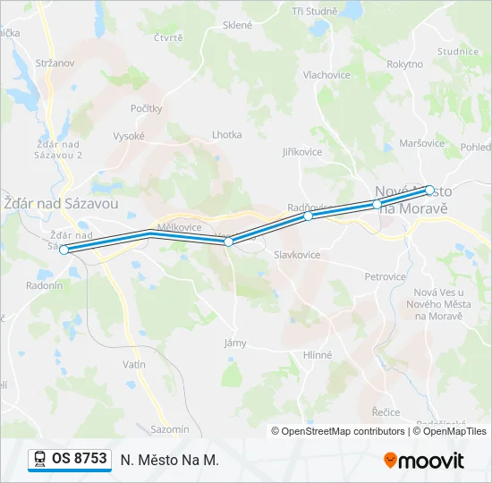 OS 8753 Train Line Map