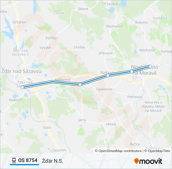 OS 8754 Train Line Map