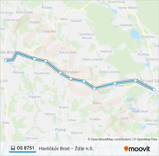 OS 8751 Bus Line Map