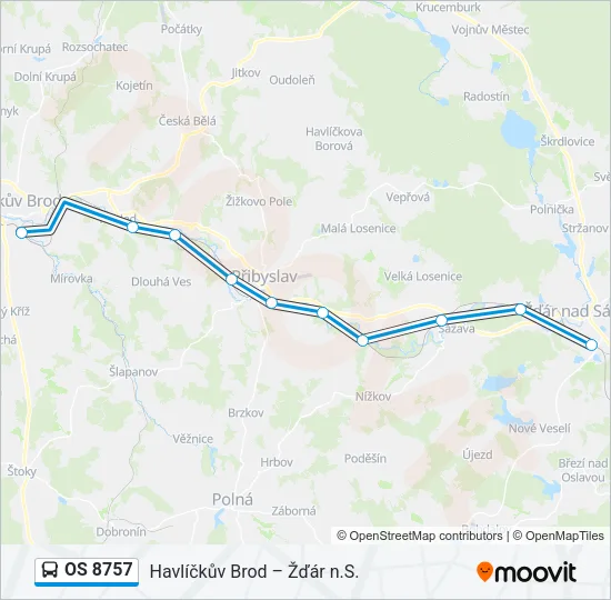 OS 8757 Bus Line Map