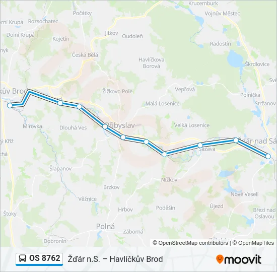 OS 8762 Bus Line Map