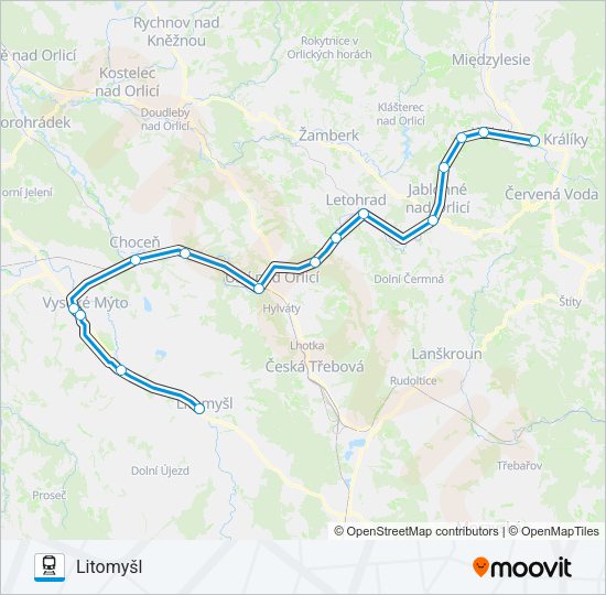Поезд OS 90872: карта маршрута