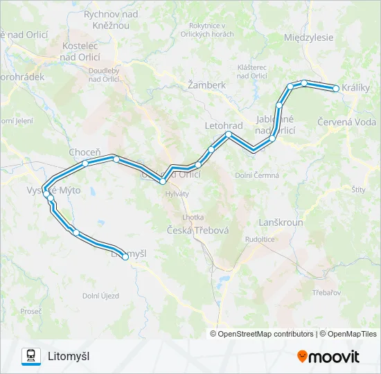Поезд OS 90872: карта маршрута