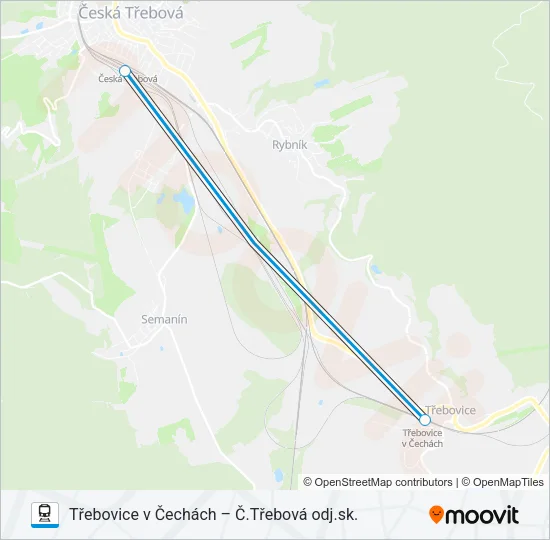 Поезд OS 124770: карта маршрута
