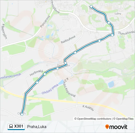 X301 Bus Line Map