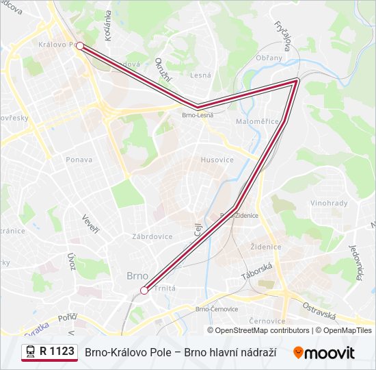R 1123 Train Line Map