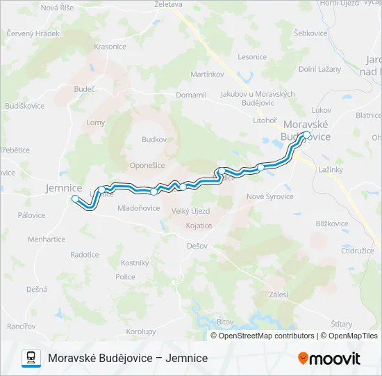 Поезд OS 18398: карта маршрута
