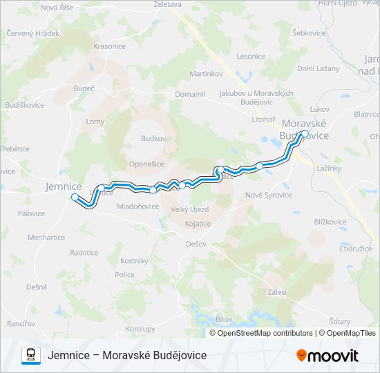 Поезд OS 18399: карта маршрута