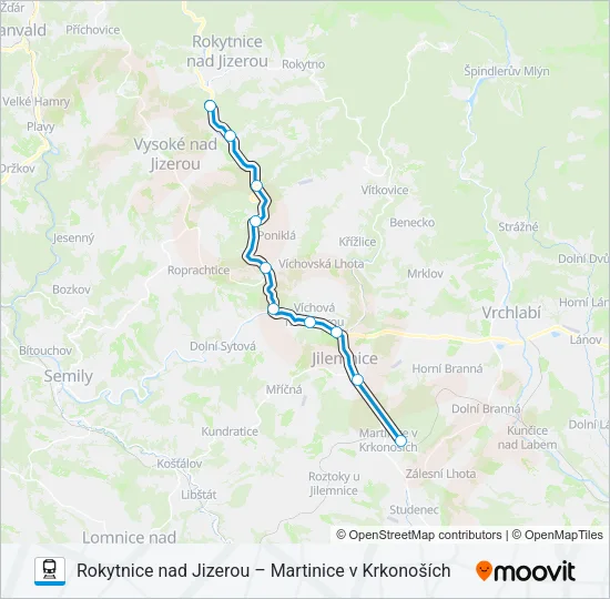 Поезд OS 94143: карта маршрута