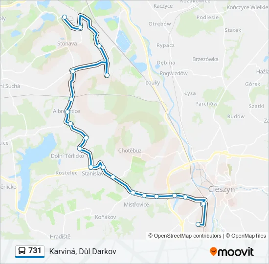 731 Bus Line Map
