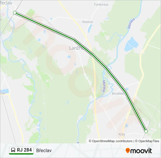 RJ 284 Bus Line Map