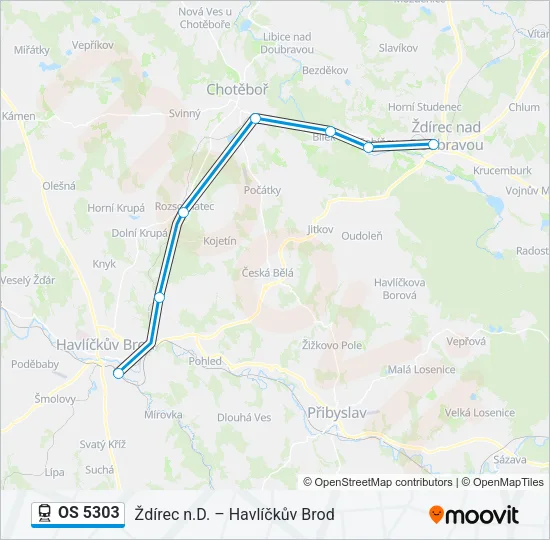 OS 5303 Train Line Map