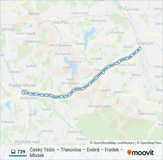 739 Bus Line Map