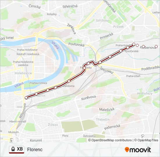 XB Light Rail Line Map