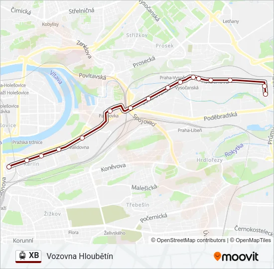 XB Light Rail Line Map