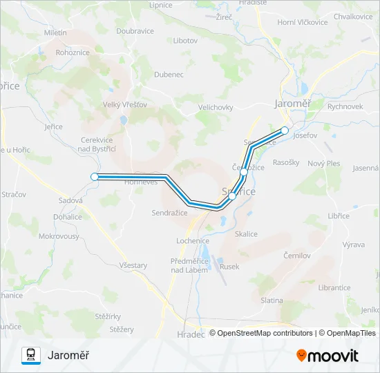 OS 90838 vlak Mapa linky
