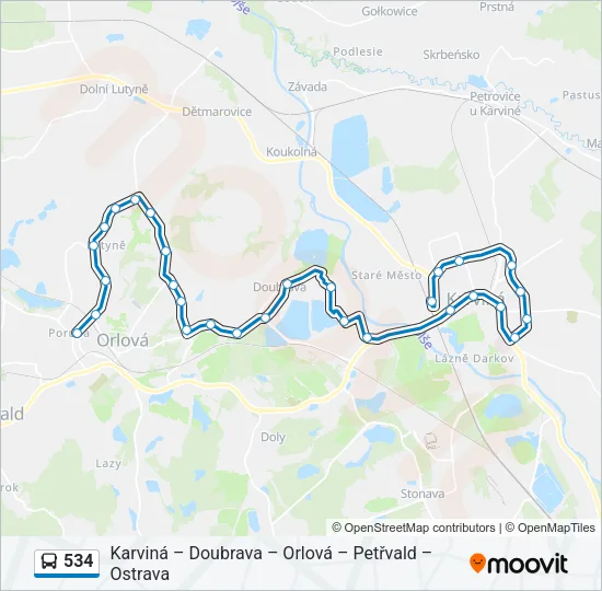 534 Bus Line Map