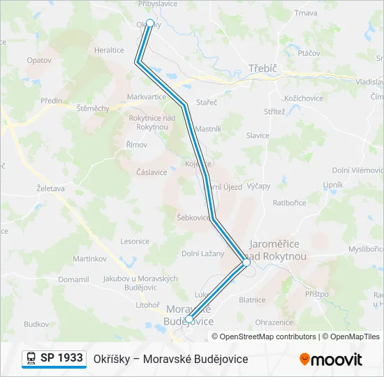 Поезд SP 1933: карта маршрута