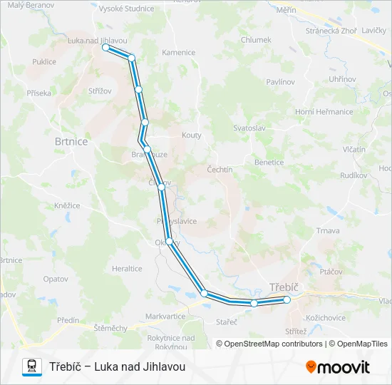 Поезд OS 14828: карта маршрута