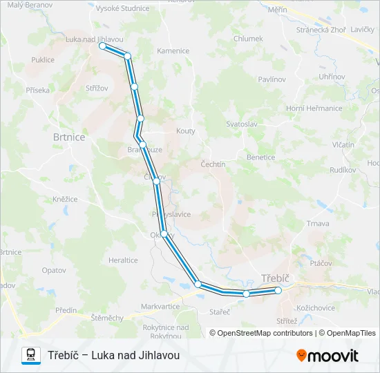 Поезд OS 114834: карта маршрута