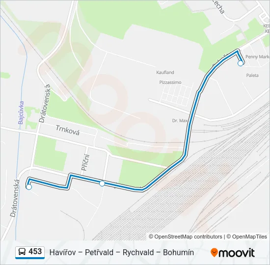 453 Bus Line Map