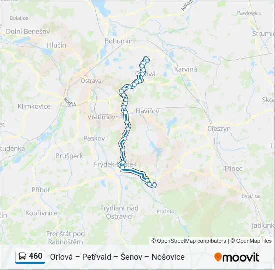 460 Bus Line Map