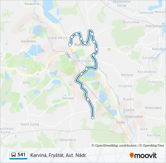 541 Bus Line Map