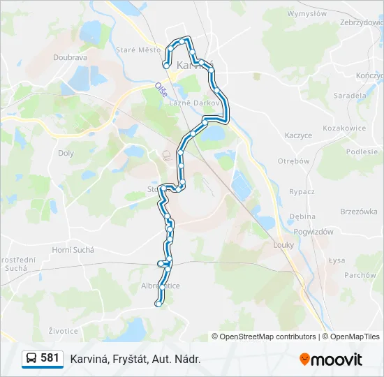 581 Bus Line Map