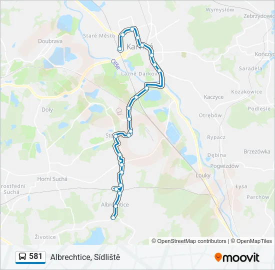 581 Bus Line Map