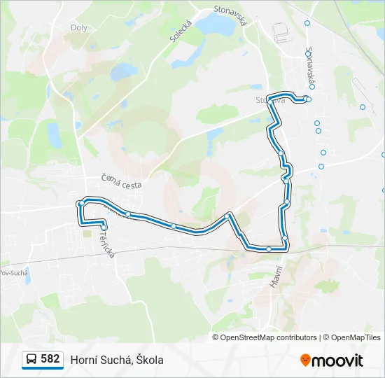 Автобус 582: карта маршрута