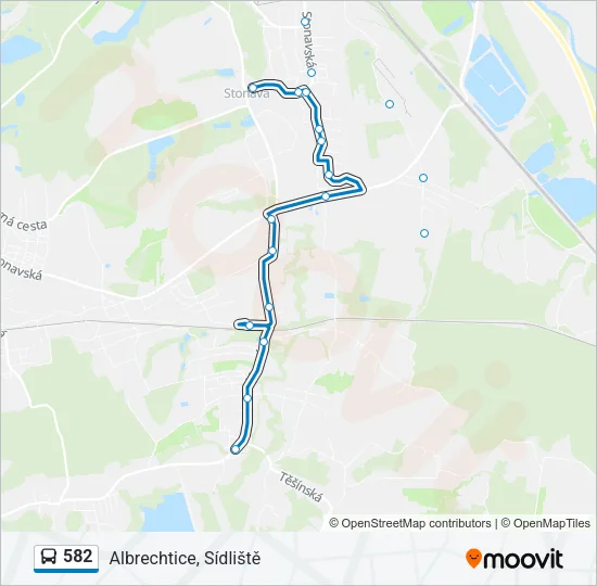 582 Bus Line Map