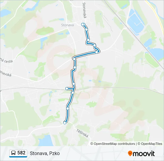 582 Bus Line Map