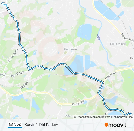 562 Bus Line Map