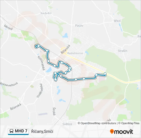MHD 7 Bus Line Map