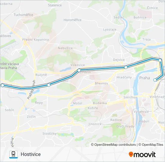 Поезд OS 109784: карта маршрута