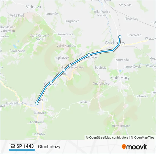 Автобус SP 1443: карта маршрута
