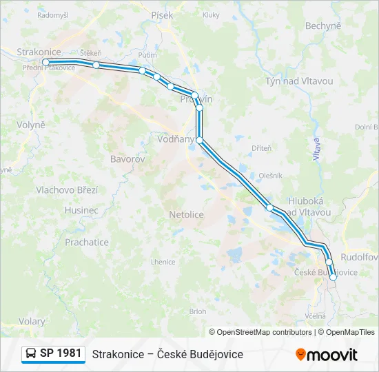 Автобус SP 1981: карта маршрута