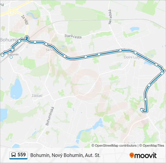 Автобус 559: карта маршрута