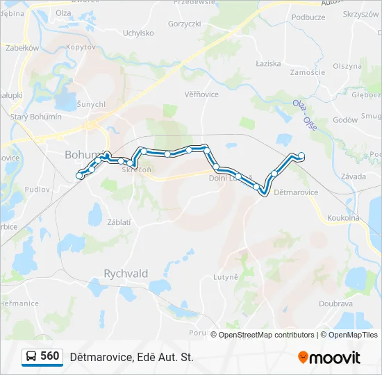Автобус 560: карта маршрута