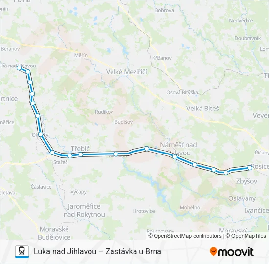 Поезд OS 22817: карта маршрута
