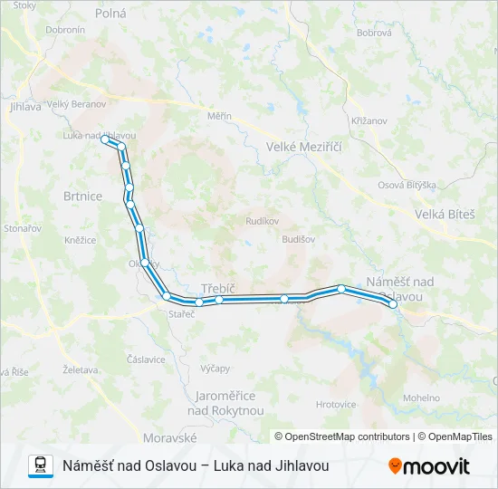 Поезд OS 22822: карта маршрута