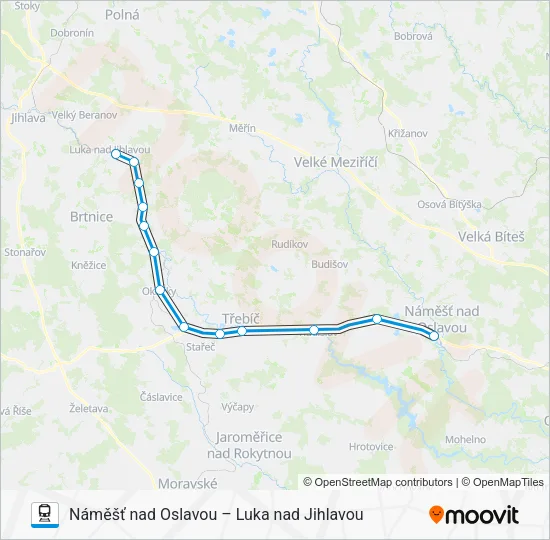Поезд OS 22834: карта маршрута