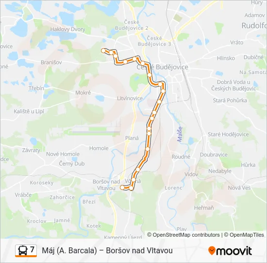 Троллейбус 7: карта маршрута