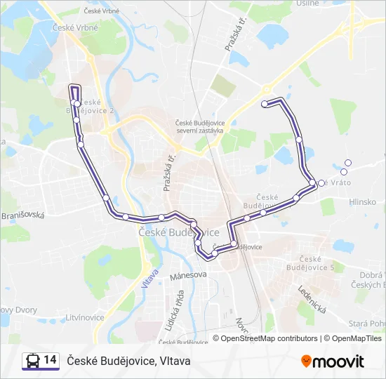 Троллейбус 14: карта маршрута