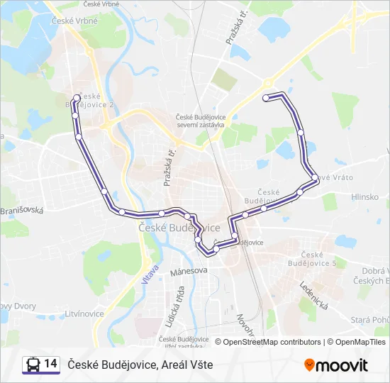 Троллейбус 14: карта маршрута