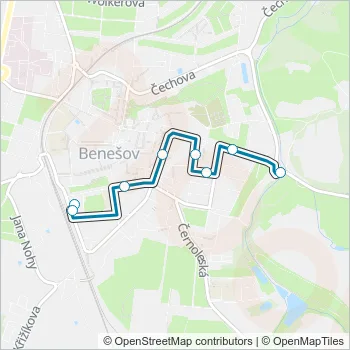 MHD 1 Bus Line Map
