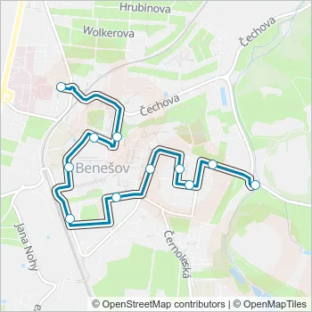 MHD 1 Bus Line Map