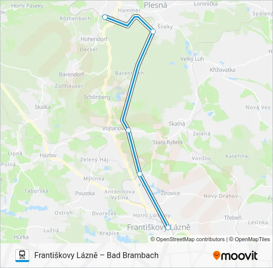 Поезд OS 20984: карта маршрута