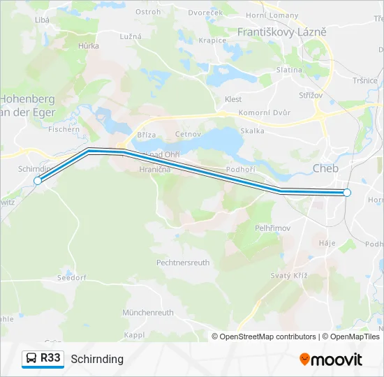 R33 Bus Line Map